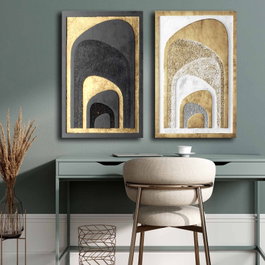Wallity Set de 2 Lienzos Decorativos Multicolor 45 x 70 cm